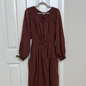 Old Navy Long Sleeve Brown Dress